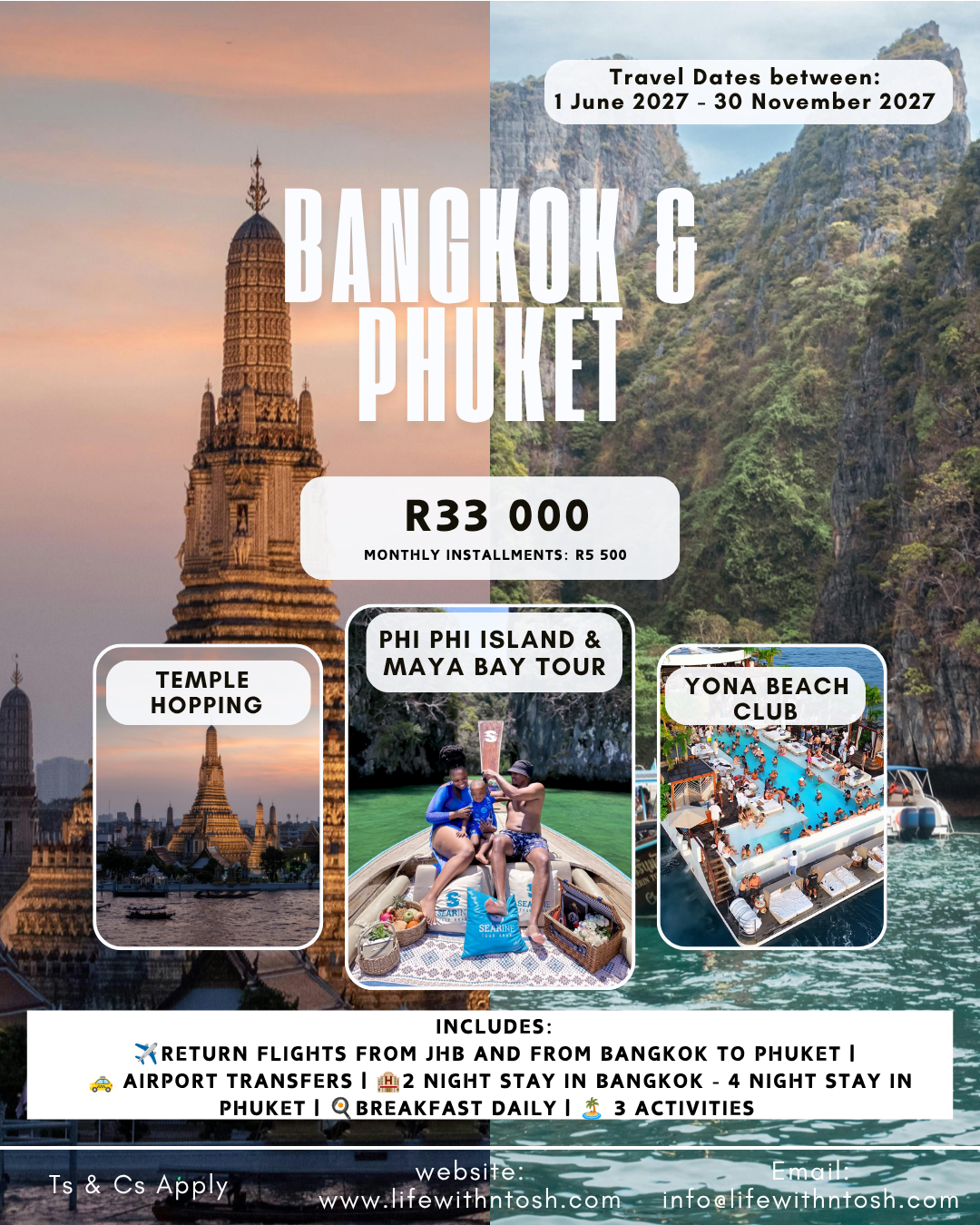 7 Day - Thailand Bangkok & Phuket Travel Package (2027)