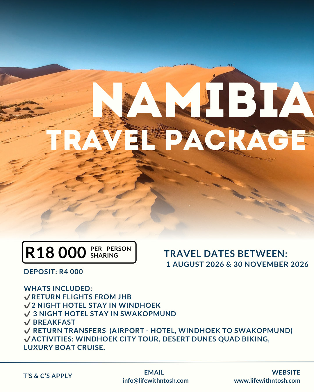 6-Day Namibia Travel Package